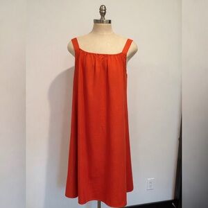 Eileen Fisher Vibrant Red Midi Dress